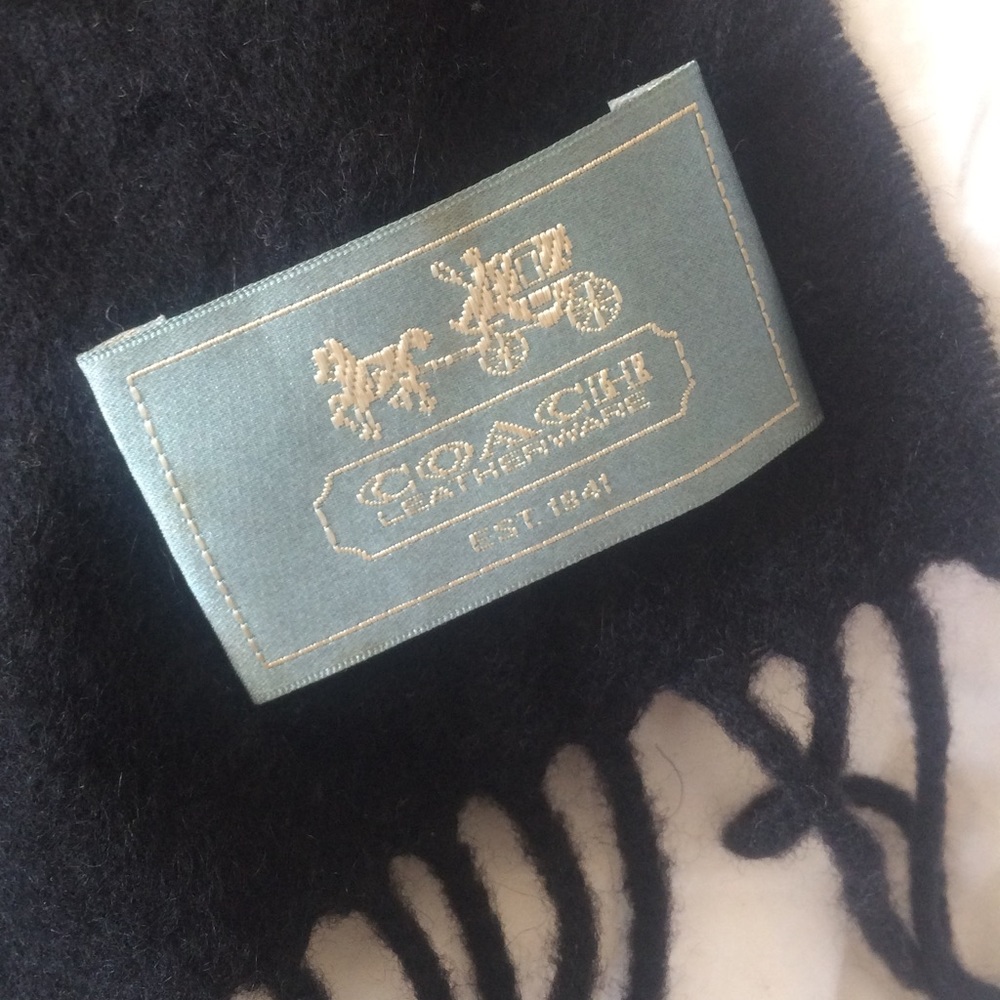 Black Cashmere Coach scarf